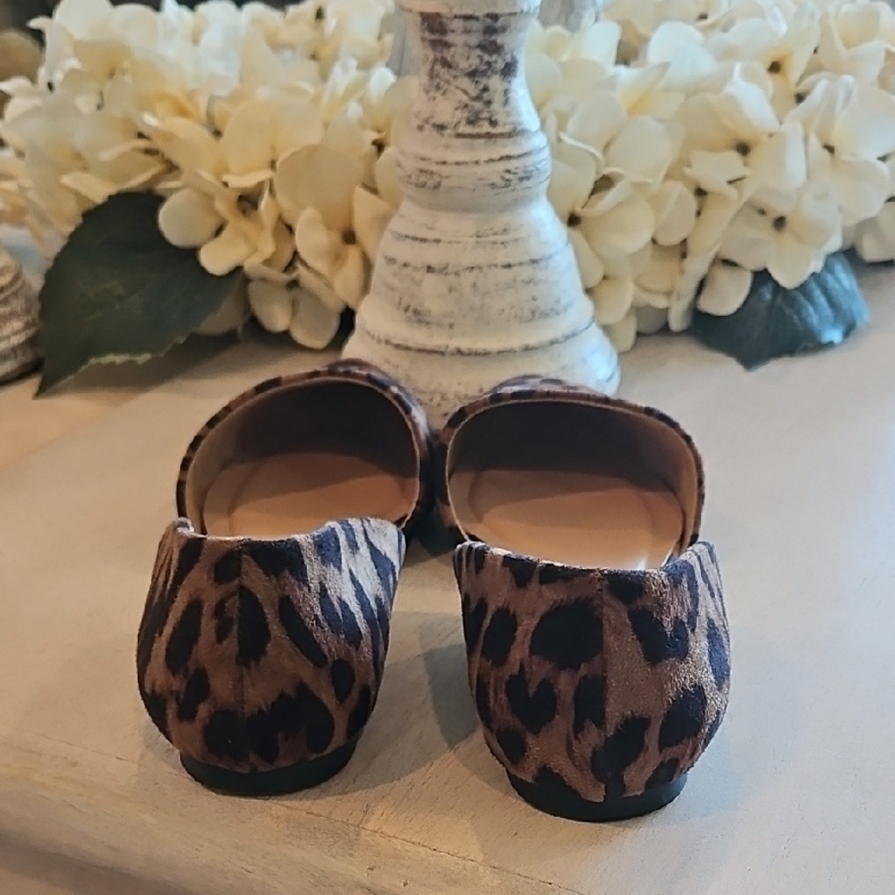 a new day Leopard Print Pointed D'Orsay Flats - Brown & Black - Picture 6 of 8